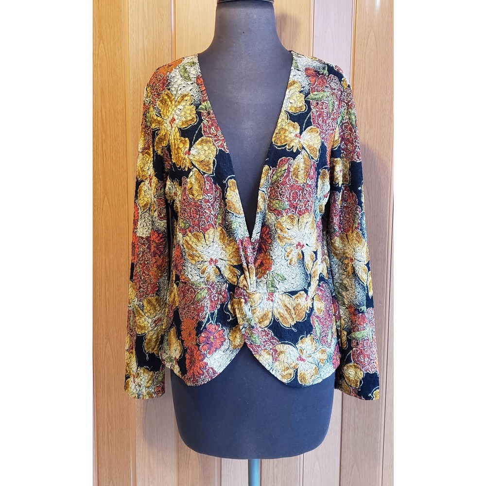 Briggs New York size PL multicolored long sleeve blouse